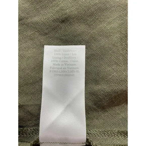 Everlane 'The Linen' Green Bias Cut Dress Size 2 - Picture 5 of 5